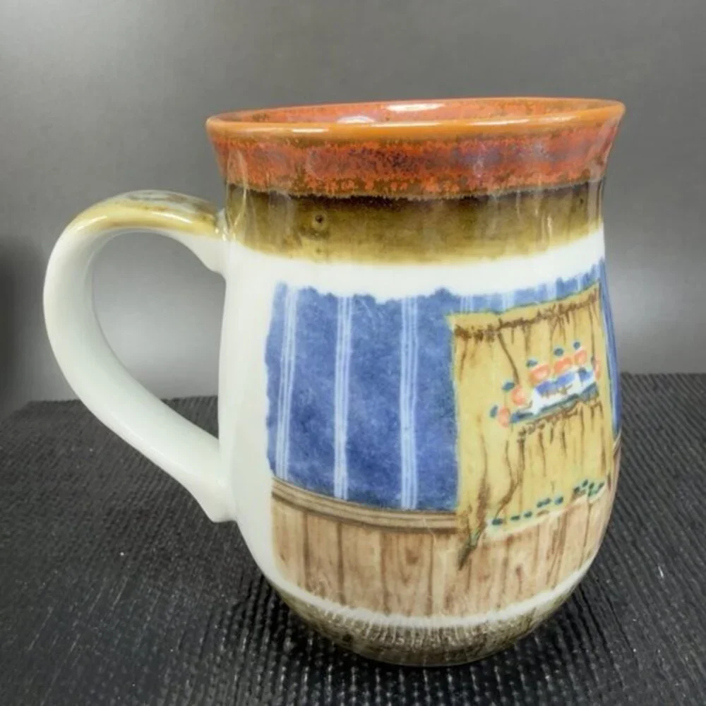 Otagiri Stoneware Pottery Coffee Mug Cup Country Kitchen Ceramic Made In Japan‎